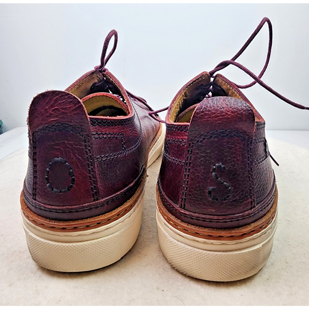 Oliver Sweeney Lopes Distressed Burgundy Leather Lace-Up Casual Sneaker US 9 - Picture 5 of 13